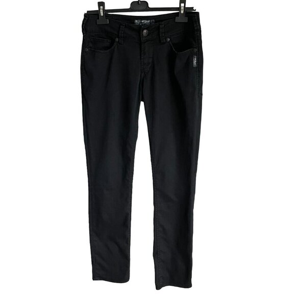 SILVER JEANS Suki Slim W28 L31 Black Women's Jeans, Flaw - Picture 1 of 16
